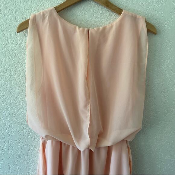 Gilli New York Light Pink Chiffon Maxi Dress Women’s Size Large - Picture 8 of 13